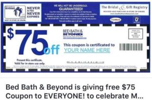 Bed Bath & Beyond Coupon Scam
